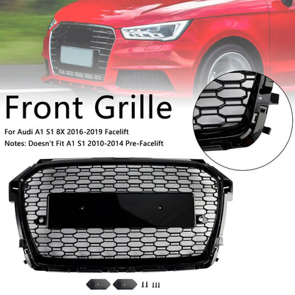 2016-2019 Audi A1 S1 8X Facelift Griglia paraurti a nido d'ape stile RS Nera