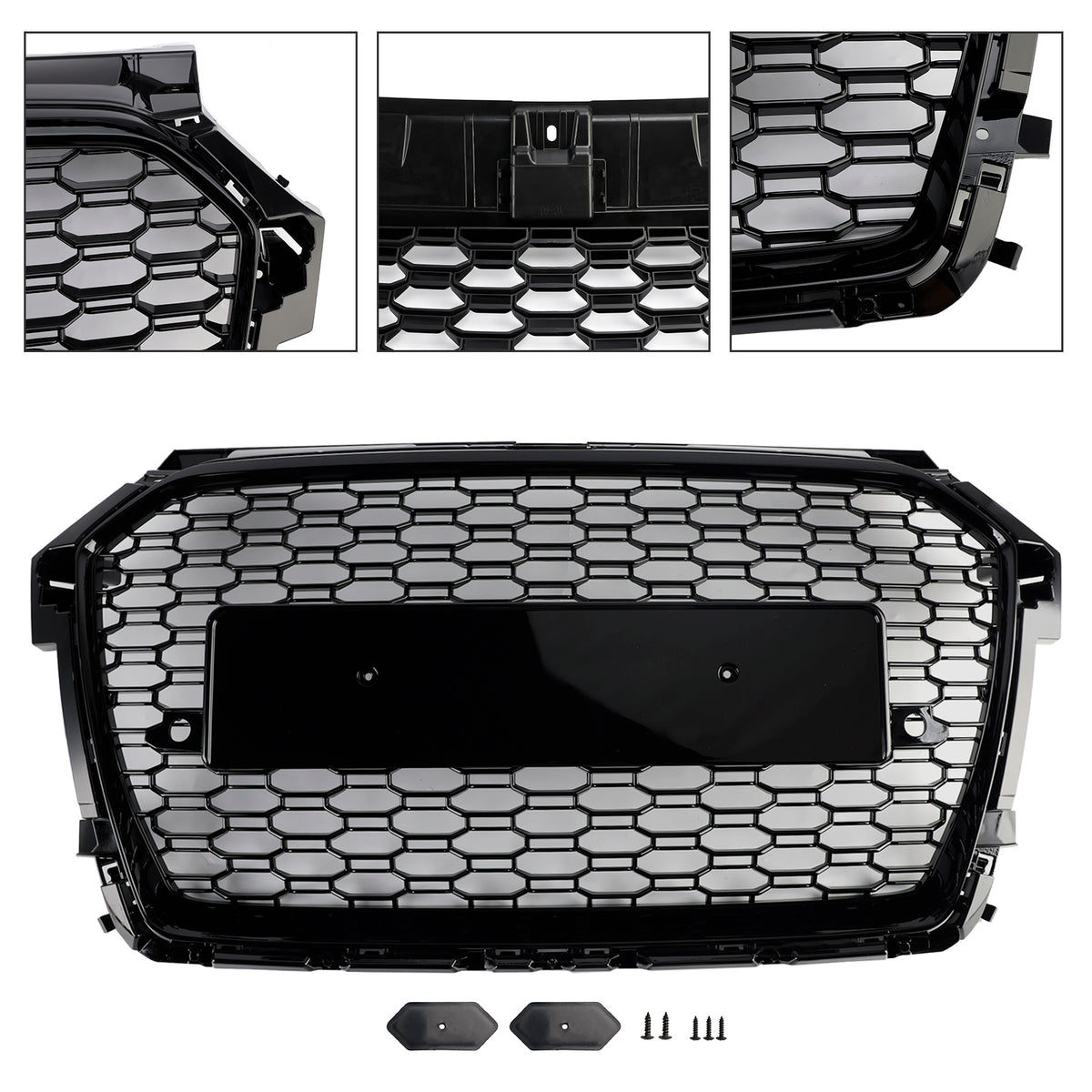 2016-2019 Audi A1 S1 8X Facelift Griglia paraurti a nido d'ape stile RS Nera