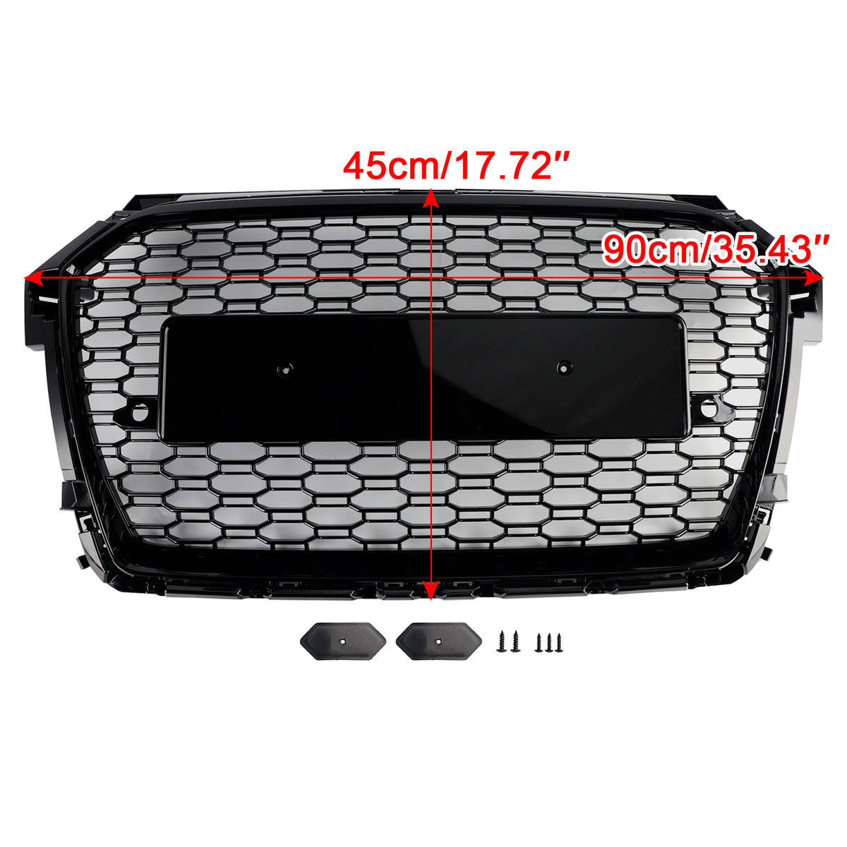 2016-2019 Audi A1 S1 8X Facelift Griglia paraurti a nido d'ape stile RS Nera