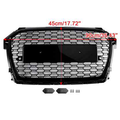 2016-2019 Audi A1 S1 8X Facelift Griglia paraurti a nido d'ape stile RS Nera