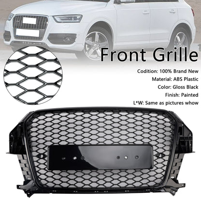 Griglia anteriore a nido d'ape Audi Q3 S-Line RSQ3 Style 2011-2015 nero lucido 5060531048501