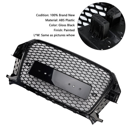 Griglia anteriore a nido d'ape Audi Q3 S-Line RSQ3 Style 2011-2015 nero lucido 5060531048501