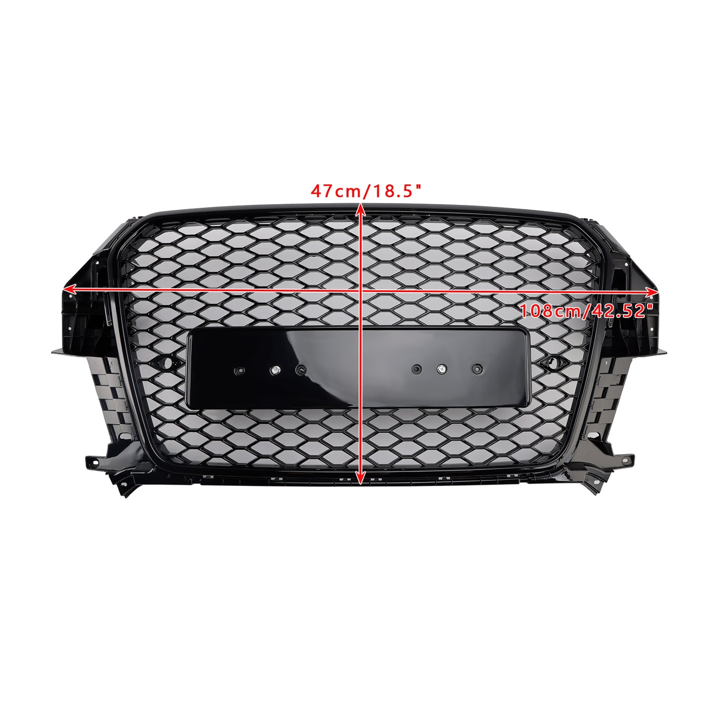 Griglia anteriore a nido d'ape Audi Q3 S-Line RSQ3 Style 2011-2015 nero lucido 5060531048501