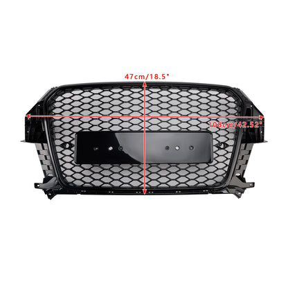 Griglia anteriore a nido d'ape Audi Q3 S-Line RSQ3 Style 2011-2015 nero lucido 5060531048501