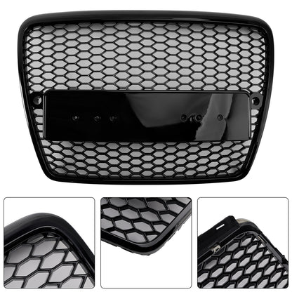 Griglia Anteriore Nido d’Ape Nera per Audi A6 C6 2004-2008 Versione Pre-Facelift