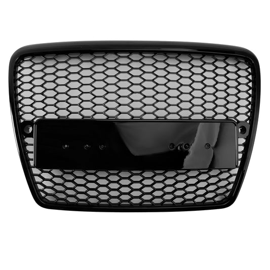 2004-2008.10 Audi A6 C6 Pre-Facelift Griglia paraurti anteriore a nido d'ape nera