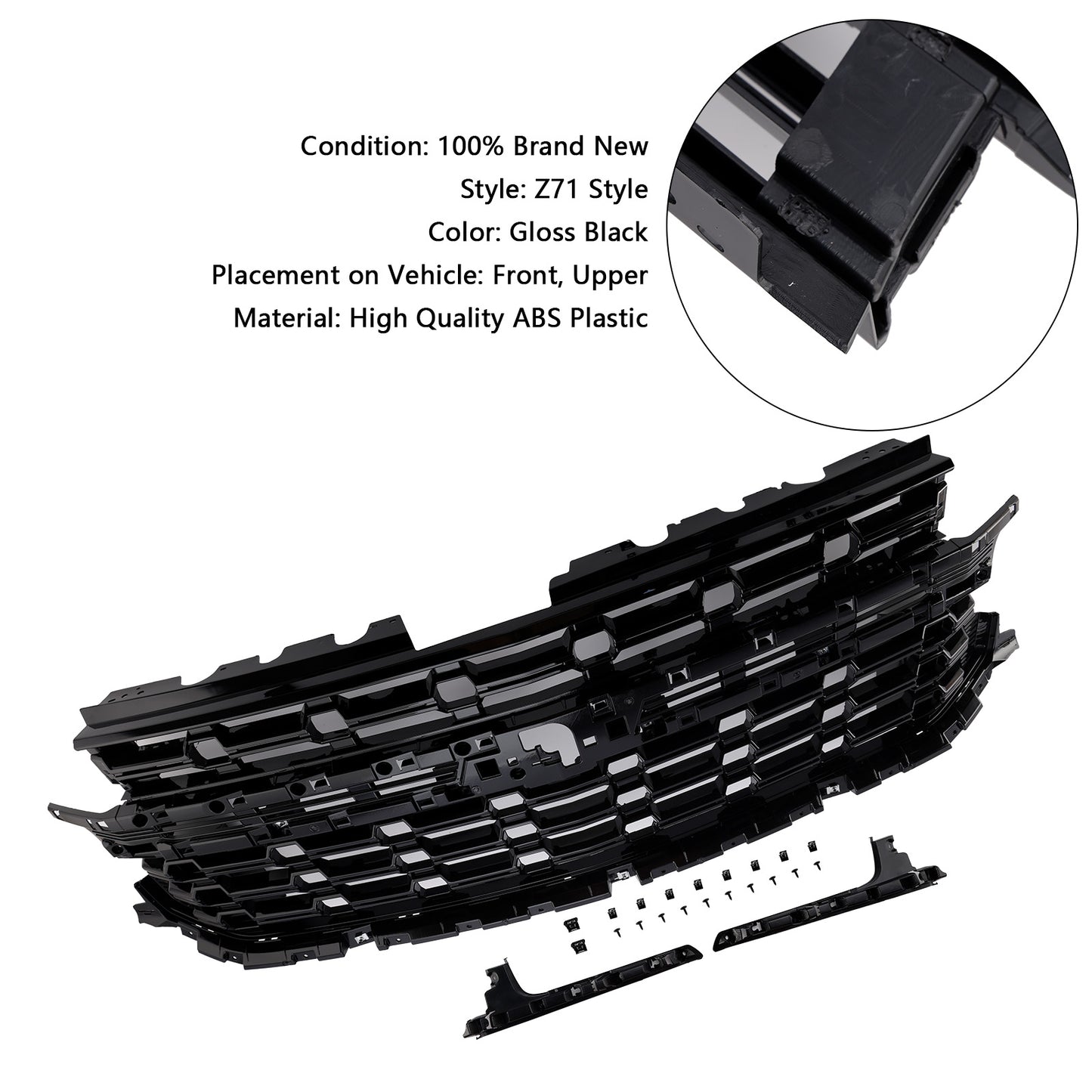 Griglia paraurti anteriore Chevrolet 2021-2024 per Chevy Suburban Z71-Look nera