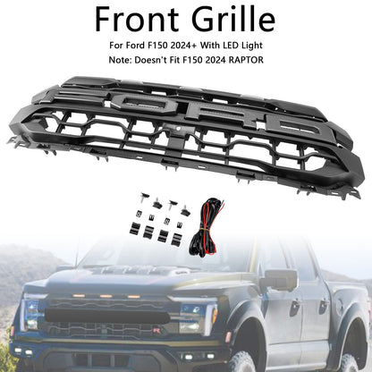 Griglia paraurti anteriore nera a LED per Ford F150 2024+