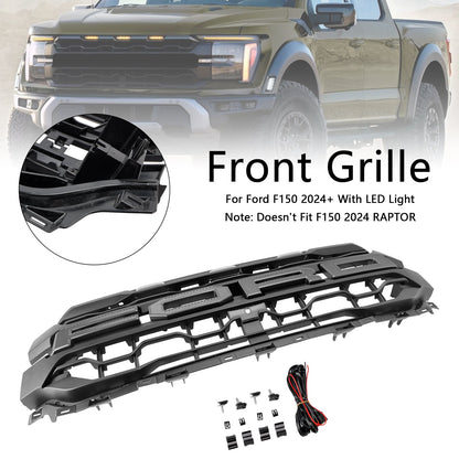 Griglia paraurti anteriore nera a LED per Ford F150 2024+