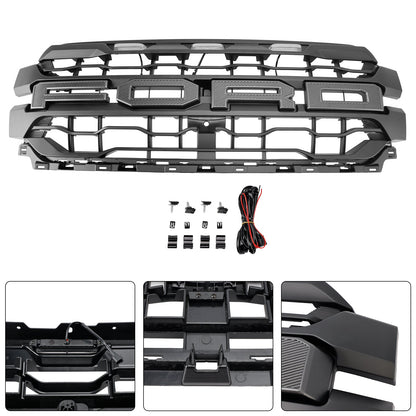 Griglia paraurti anteriore nera a LED per Ford F150 2024+