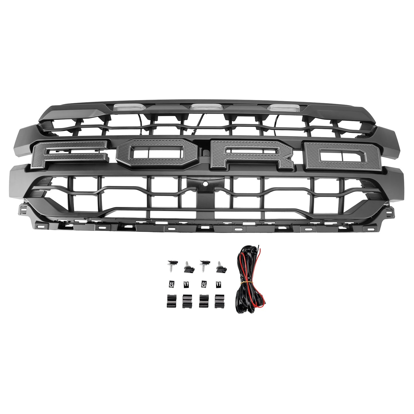 Griglia paraurti anteriore nera a LED per Ford F150 2024+