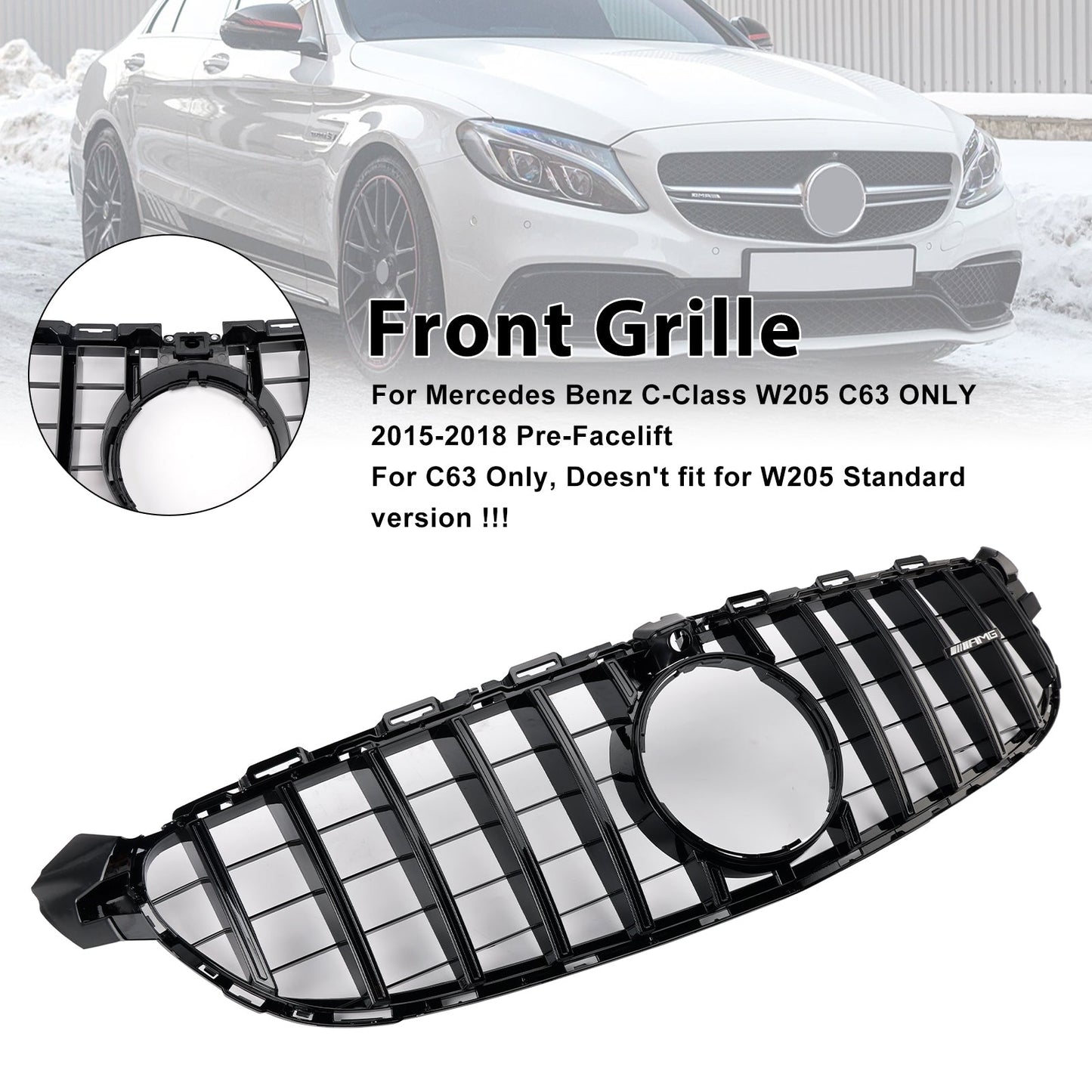 2015-2018 Mercedes Benz W205 C63 pre-restyling Griglia paraurti anteriore