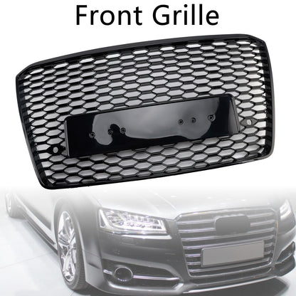 Griglia paraurti anteriore a nido d'ape per Audi A8 S8 RS8 Style 2015-2017 Nera