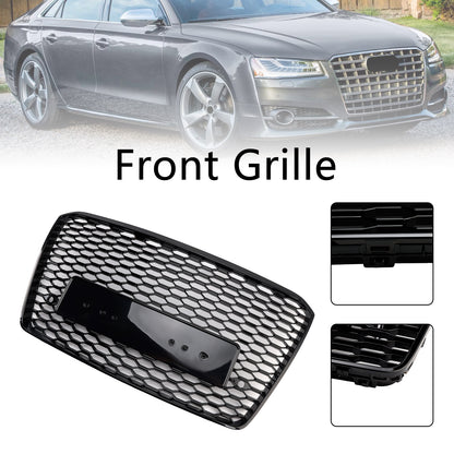 Griglia paraurti anteriore a nido d'ape per Audi A8 S8 RS8 Style 2015-2017 Nera
