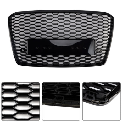 Griglia paraurti anteriore a nido d'ape per Audi A8 S8 RS8 Style 2015-2017 Nera