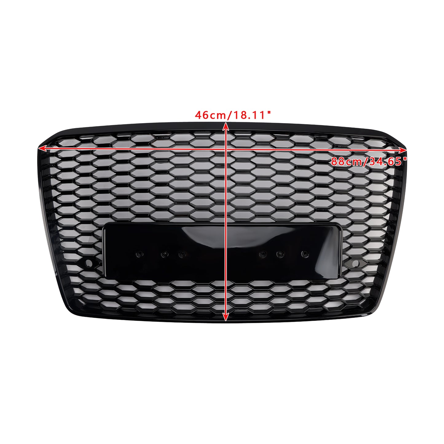Griglia paraurti anteriore a nido d'ape per Audi A8 S8 RS8 Style 2015-2017 Nera