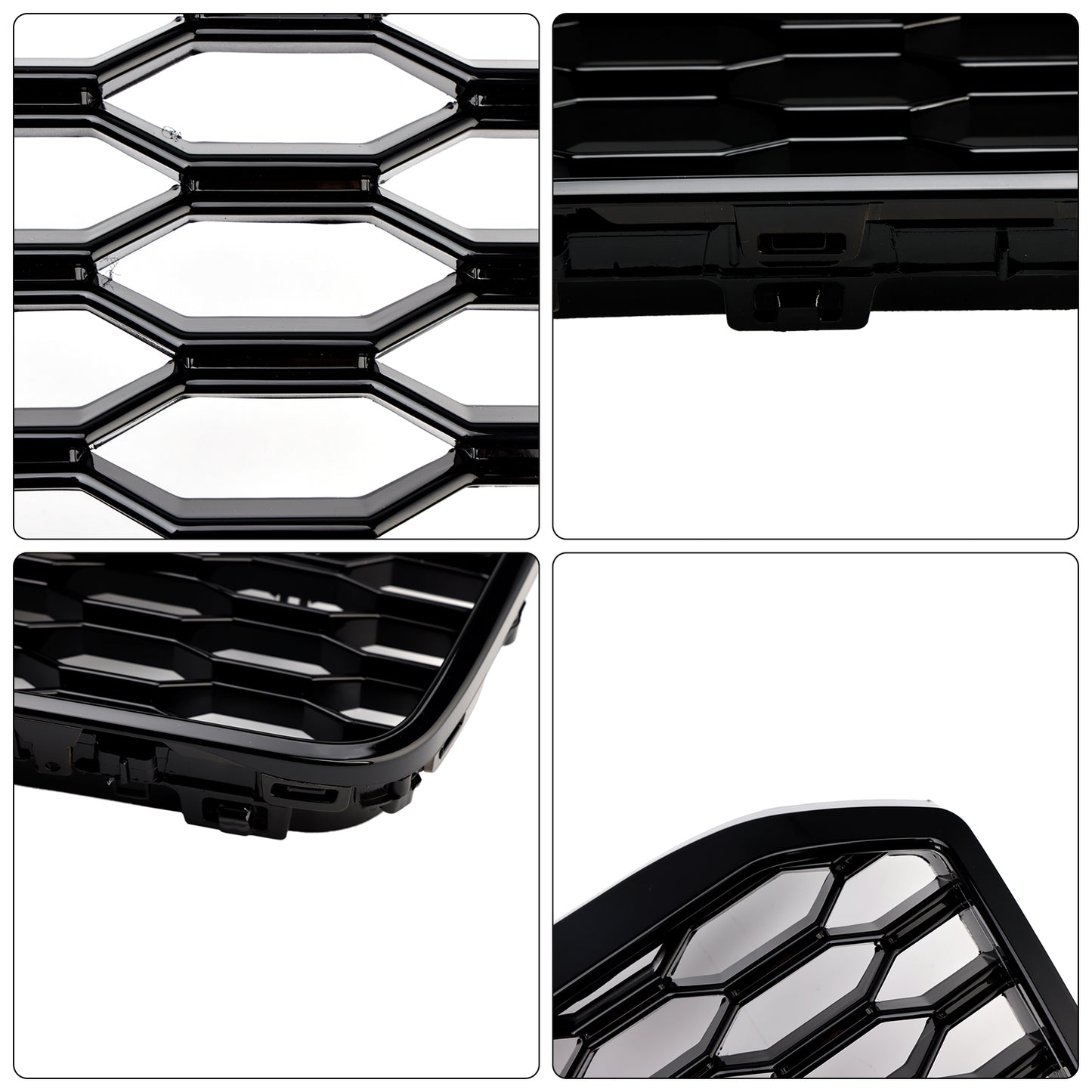 Griglia paraurti anteriore a nido d'ape per Audi A8 S8 RS8 Style 2015-2017 Nera