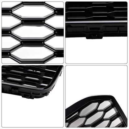Griglia paraurti anteriore a nido d'ape per Audi A8 S8 RS8 Style 2015-2017 Nera