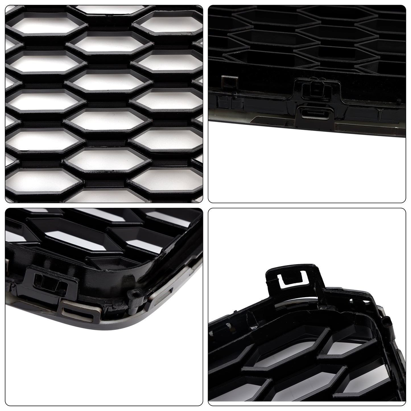 Griglia paraurti anteriore a nido d'ape per Audi A8 S8 RS8 Style 2015-2017 Nera