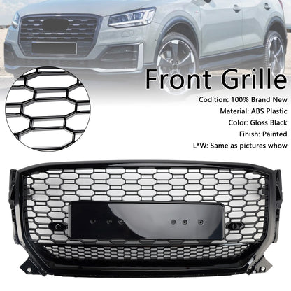 Griglia anteriore a nido d'ape nera lucida Audi Q2 pre-facelift 2016-2020