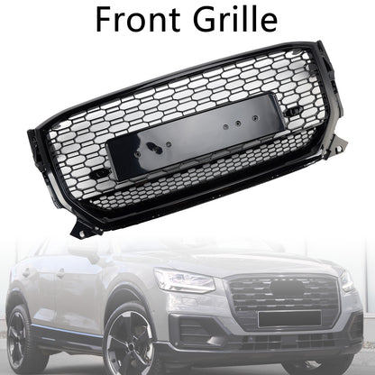Griglia anteriore a nido d'ape nera lucida Audi Q2 pre-facelift 2016-2020