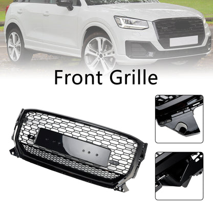 Griglia anteriore a nido d'ape nera lucida Audi Q2 pre-facelift 2016-2020