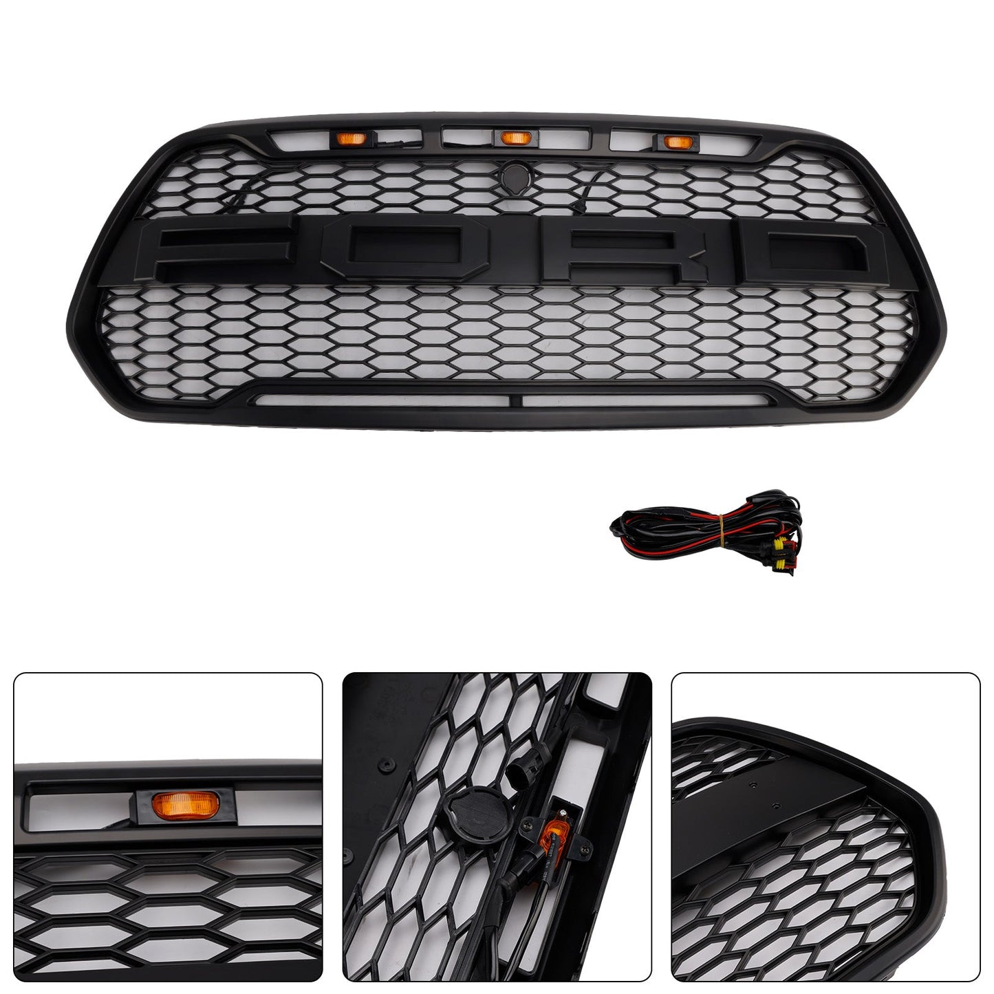 Griglia paraurti anteriore nera Ford Transit 150 250 350 350H 2015-2019