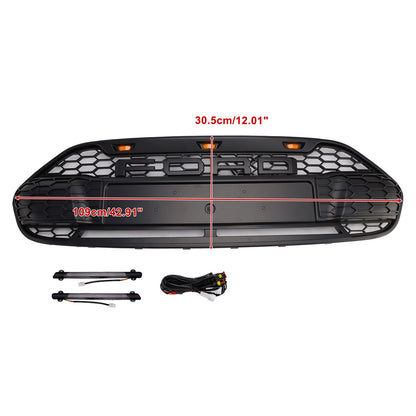 Griglia paraurti anteriore nera Ford Transit Connect 2014-2018 con LED