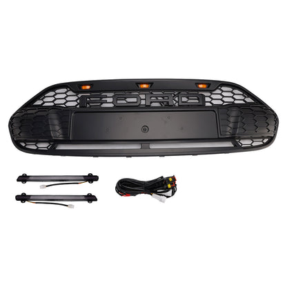 Griglia paraurti anteriore nera Ford Transit Connect 2014-2018 con LED