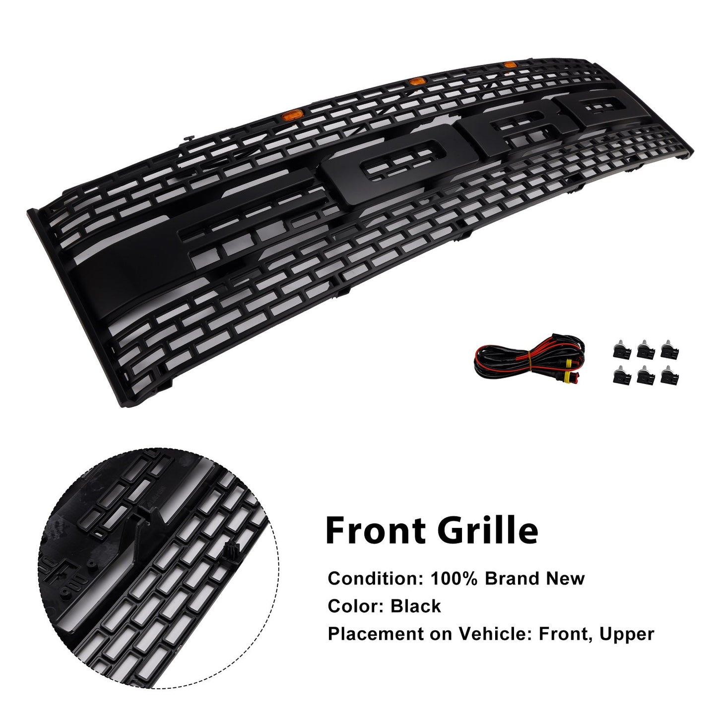 Griglia paraurti anteriore Ford F150 Raptor senza foro per telecamera CL3Z8200DA 2010-2014