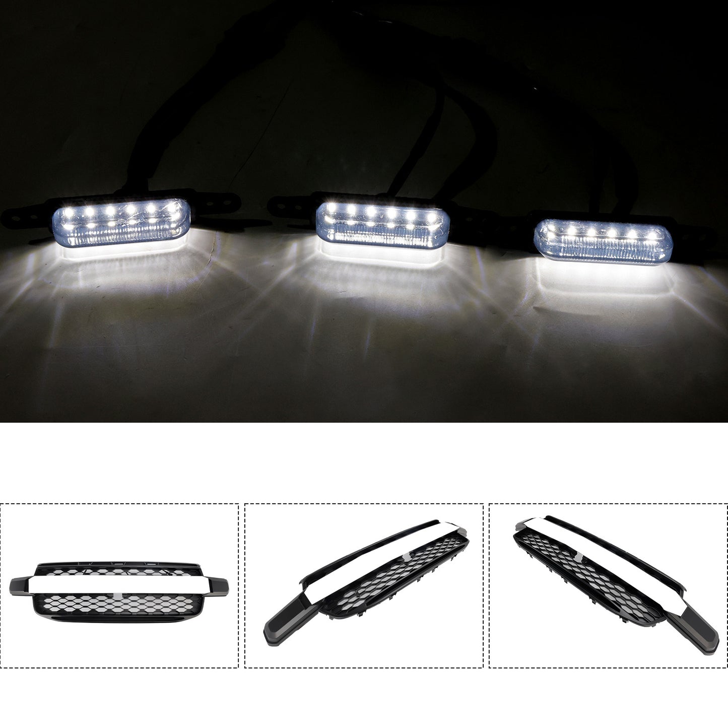 Griglia paraurti anteriore con luce a LED bianca Ford Ranger Next Gen Wildtrak 2023-2025