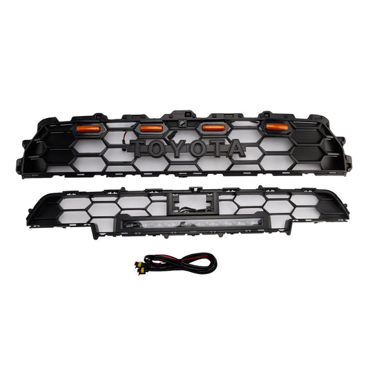 Griglia paraurti anteriore Toyota 4Runner TRD PRO con barra luminosa 2024+ nera
