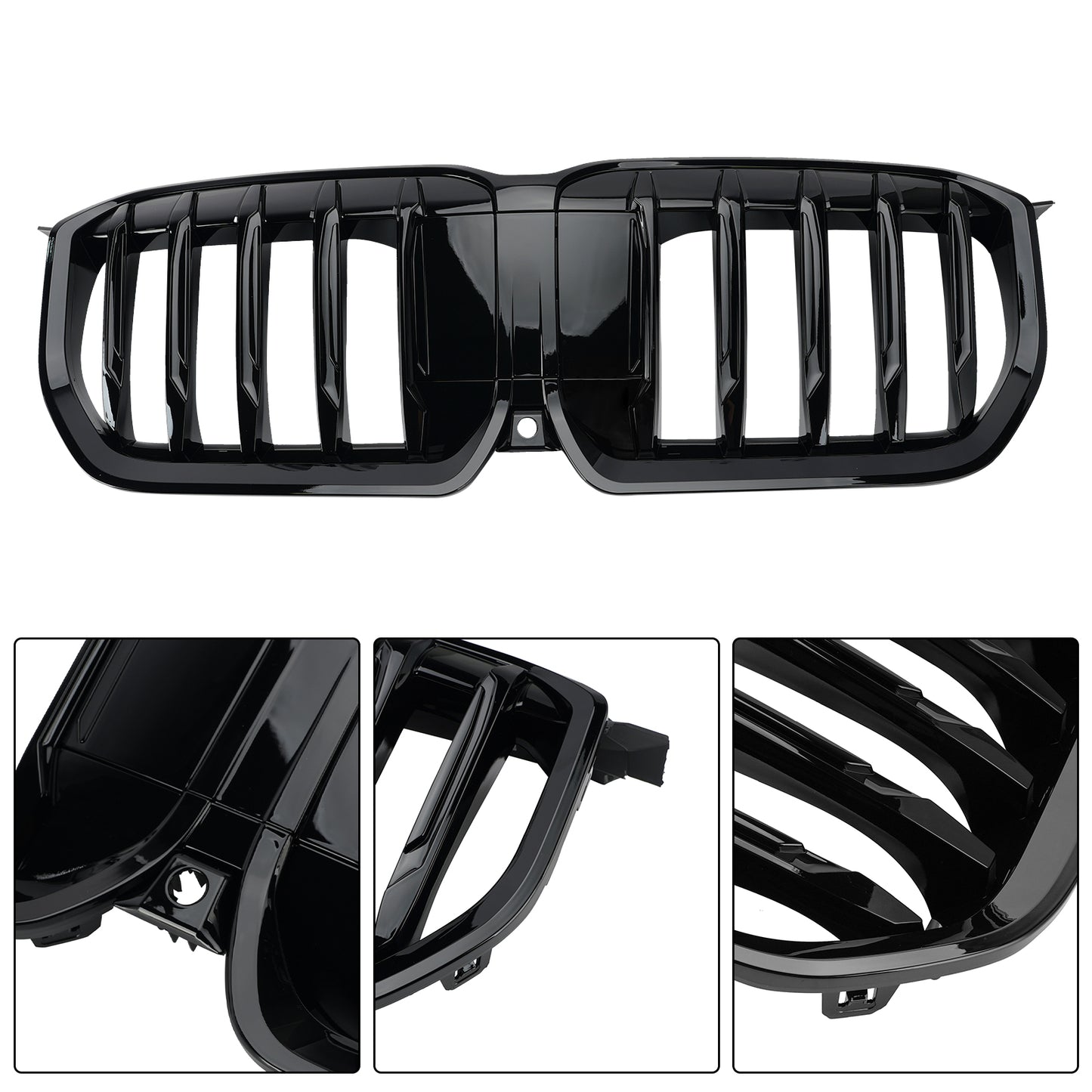 Griglia anteriore a rene per paraurti anteriore BMW X1 U11 U12 2023-2024 nera lucida