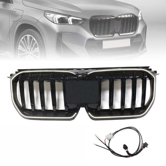 2023-2024 per BMW X1 U11 U12 Grilla a paraurti anteriore nero lucido