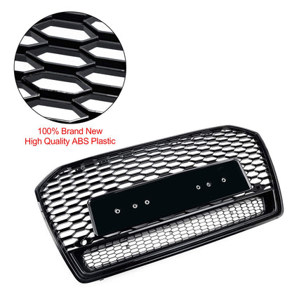 Griglia della griglia anteriore della maglia del favo di stile di Audi A6 S6 C7 C7PA RS6 2016-2018 nera