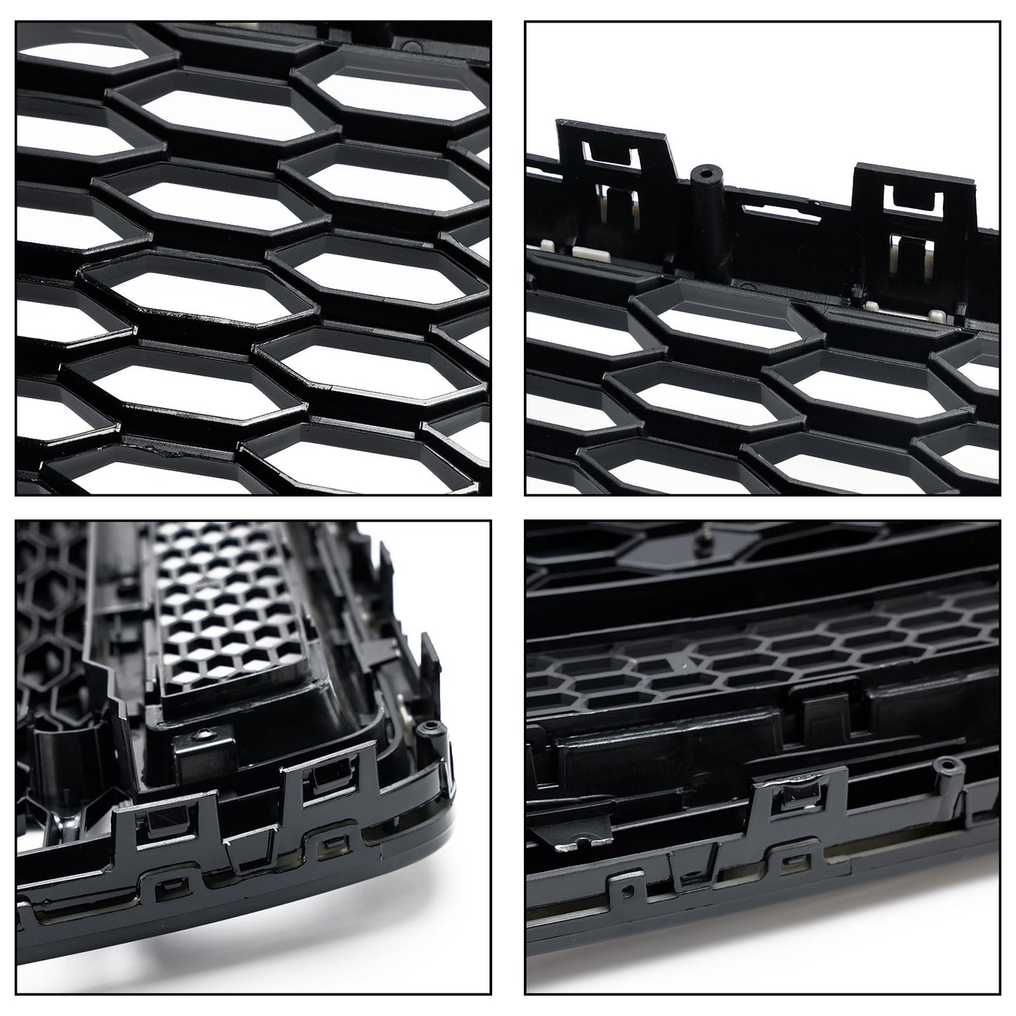 Griglia della griglia anteriore della maglia del favo di stile di Audi A6 S6 C7 C7PA RS6 2016-2018 nera