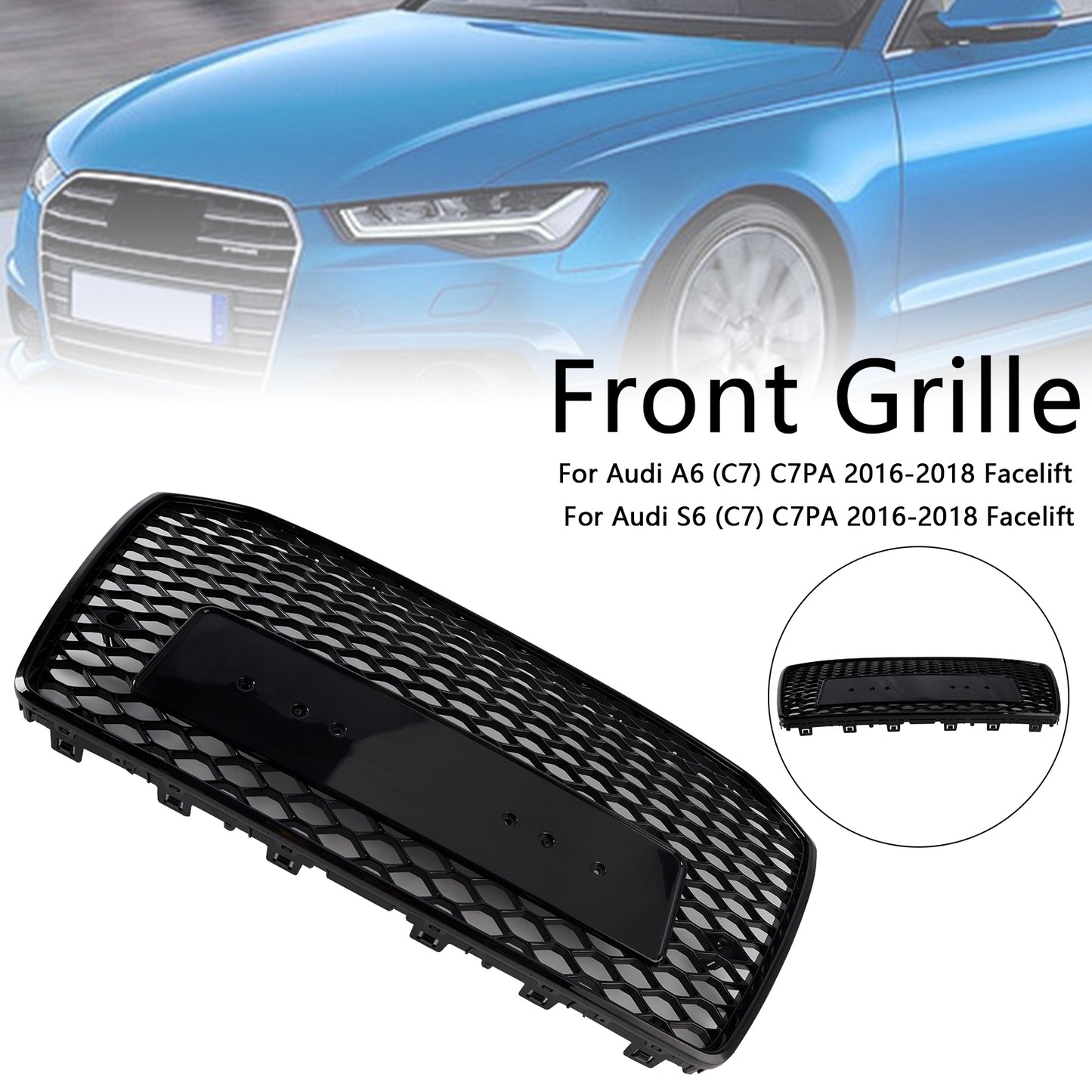 Griglia anteriore a nido d‘ape Audi S6 (C7) C7PA Facelift 2016-2018 Stile RS6