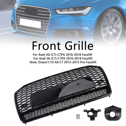 Griglia anteriore a nido d'ape in stile RS6 Audi A6 (C7) C7PA Facelift 2016-2018