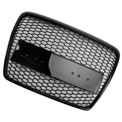 Griglia paraurti anteriore a nido d'ape nera Audi A6 C6 Facelift 2008-2011