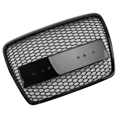 Griglia paraurti anteriore a nido d'ape nera Audi A6 C6 Facelift 2008-2011