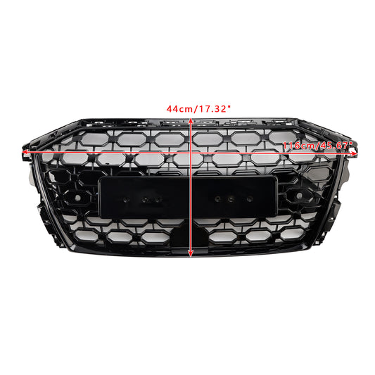 Griglia sostitutiva nera a nido d'ape per paraurti anteriore stile Audi A3/A3 Sline/S3 RS3 2020-2024