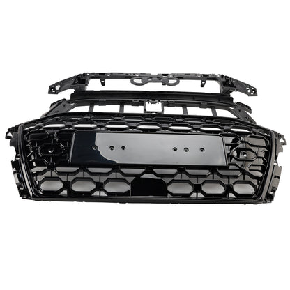 Griglia sostitutiva nera a nido d'ape per paraurti anteriore stile Audi A3/A3 Sline/S3 RS3 2020-2024