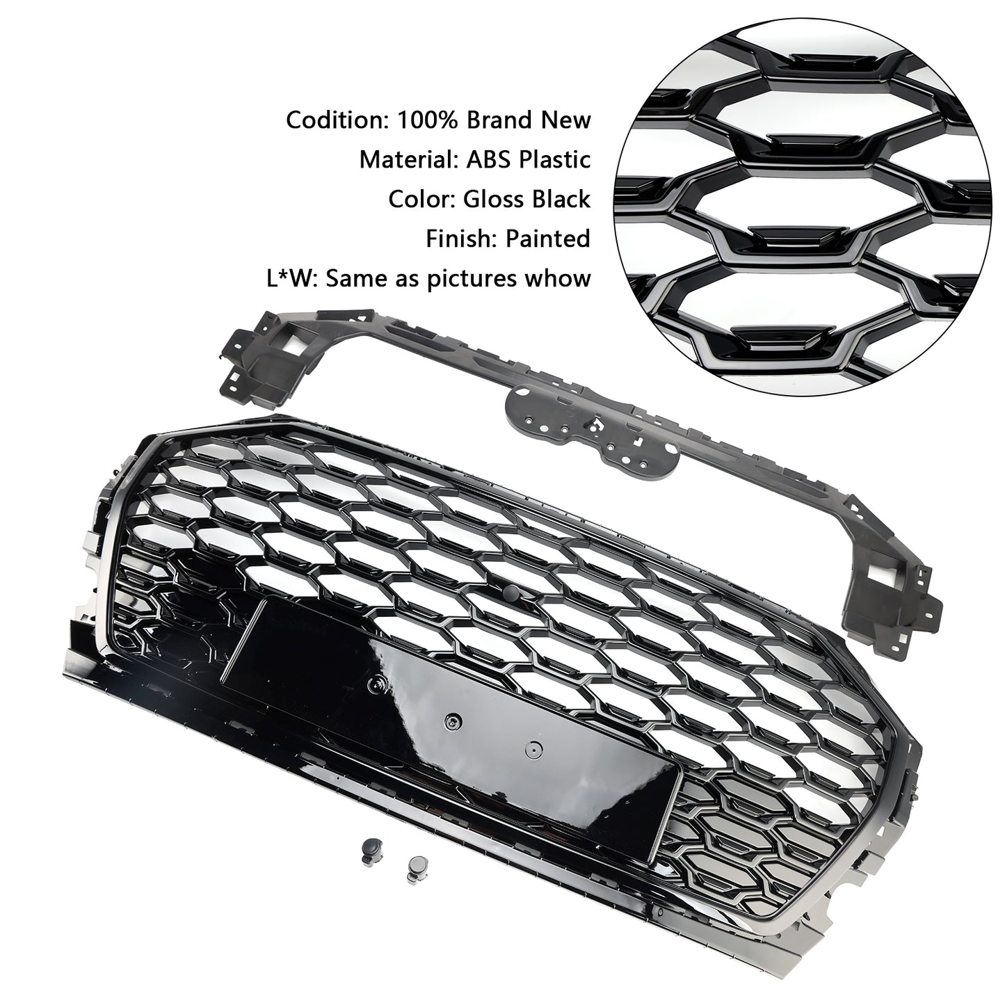 Griglia anteriore a nido d'ape in stile Audi Q5 SQ5 RSQ5 2021-2025