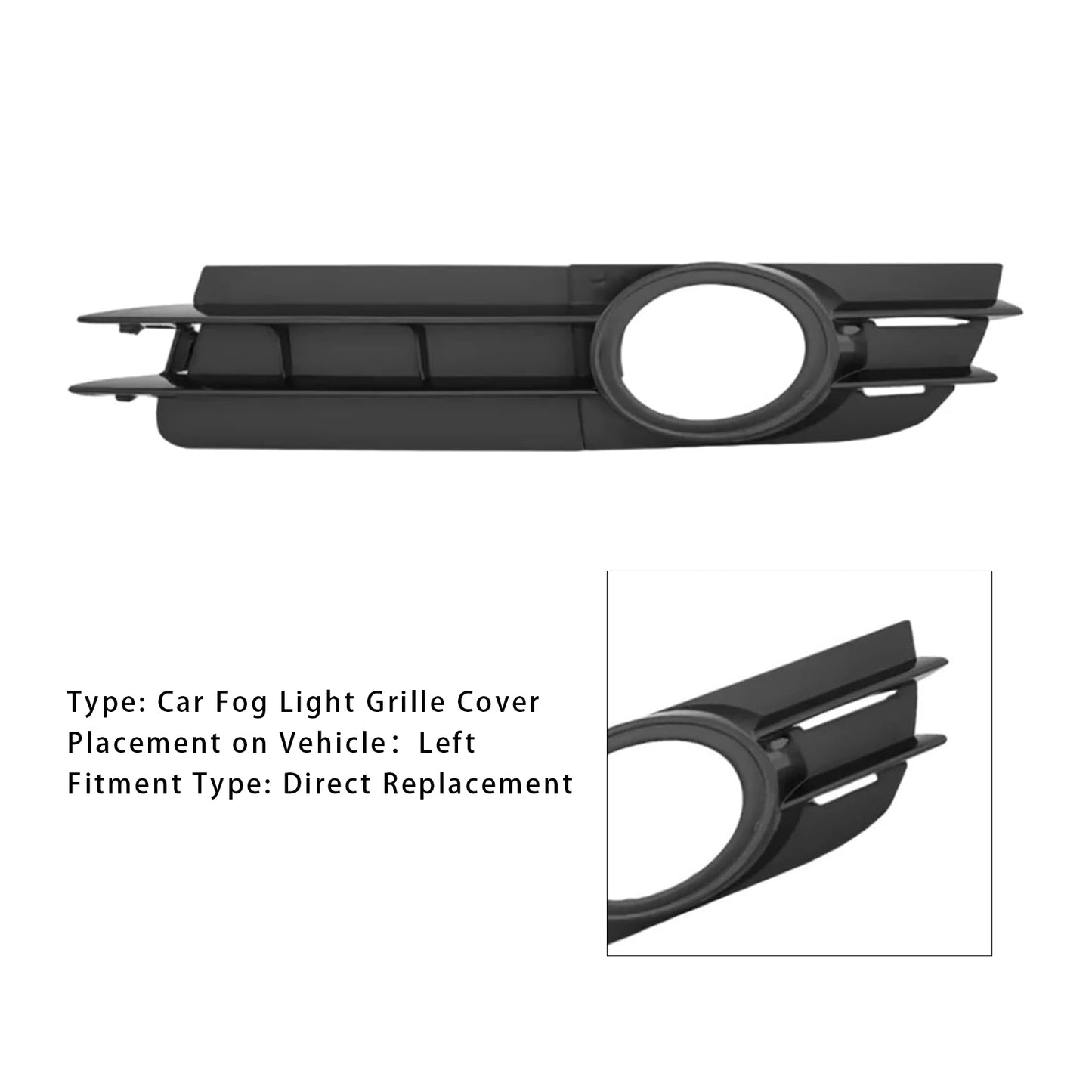 Griglia di copertura del fendinebbia lato sinistro per Audi A6 C6 2005-2008 4F0807681A