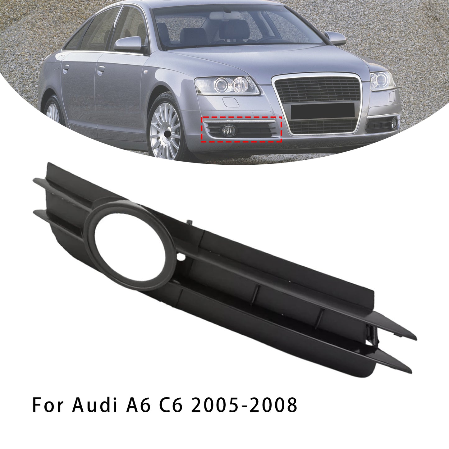 Griglia di copertura del fendinebbia lato destro per Audi A6 C6 2005-2008 4F0807682A