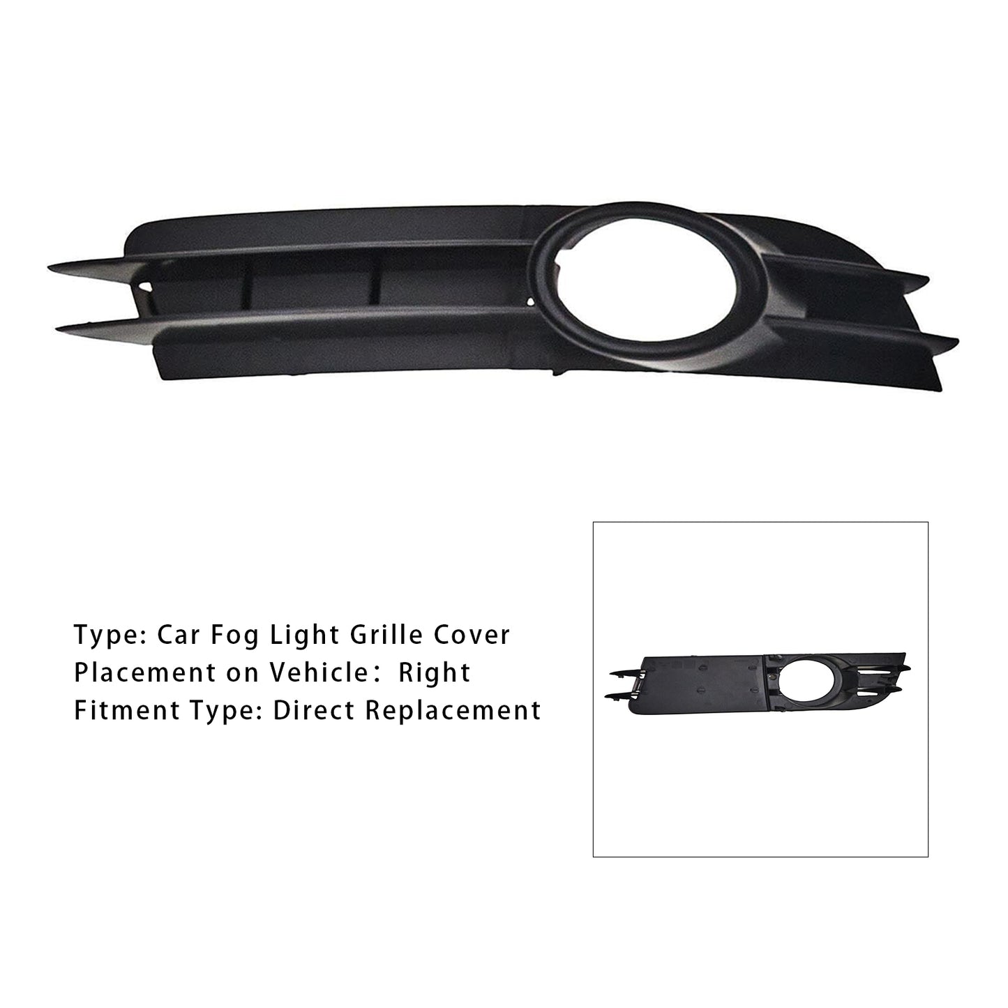 Griglia di copertura del fendinebbia lato destro per Audi A6 C6 2005-2008 4F0807682A