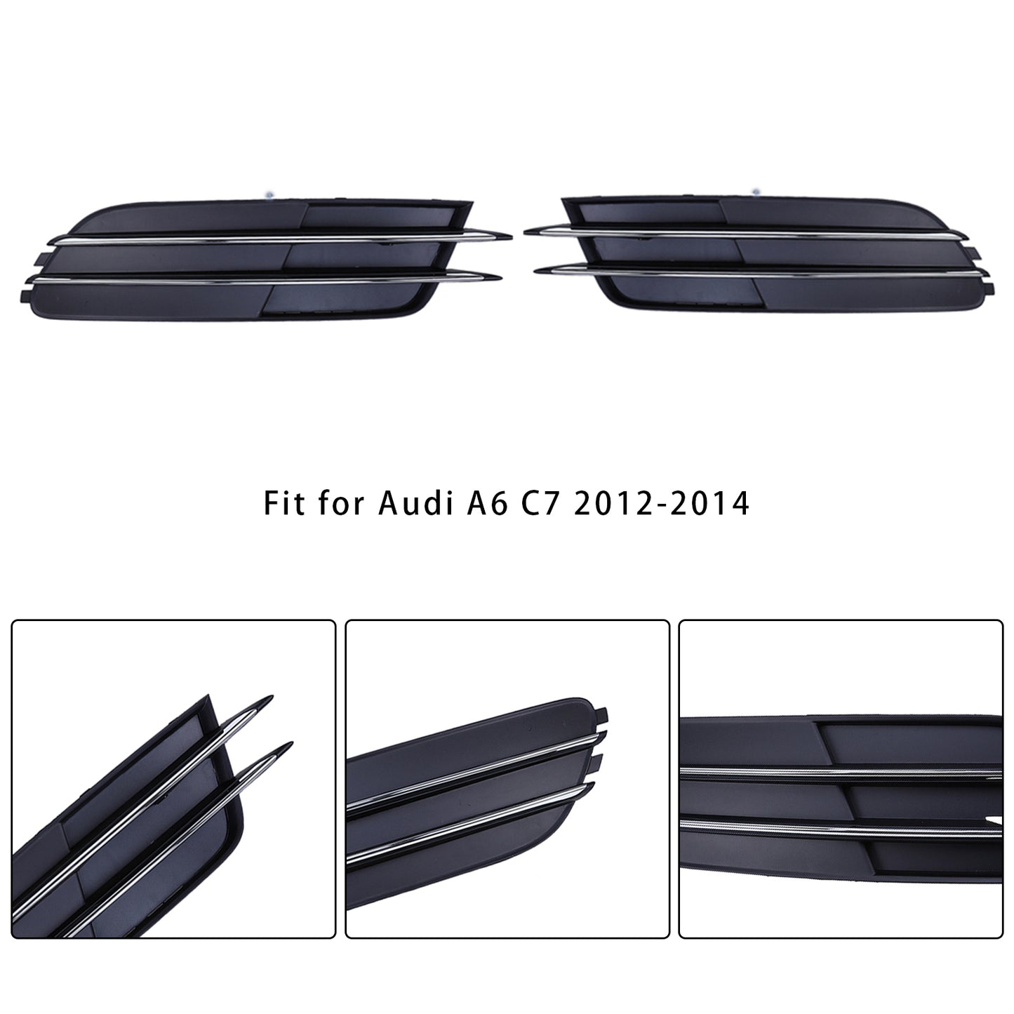 2011-2014 Audi A6 C7 1 coppia di griglie di copertura fendinebbia paraurti anteriore