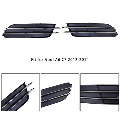 2011-2014 Audi A6 C7 1 coppia di griglie di copertura fendinebbia paraurti anteriore