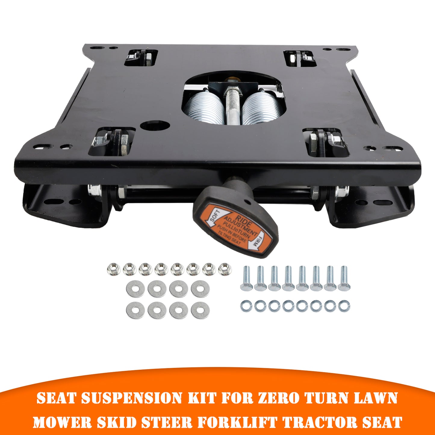 Kit di sospensione del sedile per trattore, tosaerba, carrello elevatore e minipala con raggio di sterzata zero
