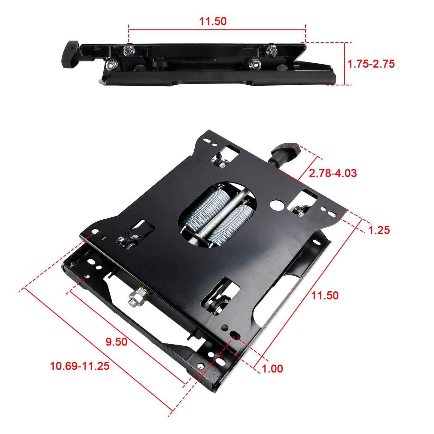 Kit di sospensione del sedile per trattore, tosaerba, carrello elevatore e minipala con raggio di sterzata zero